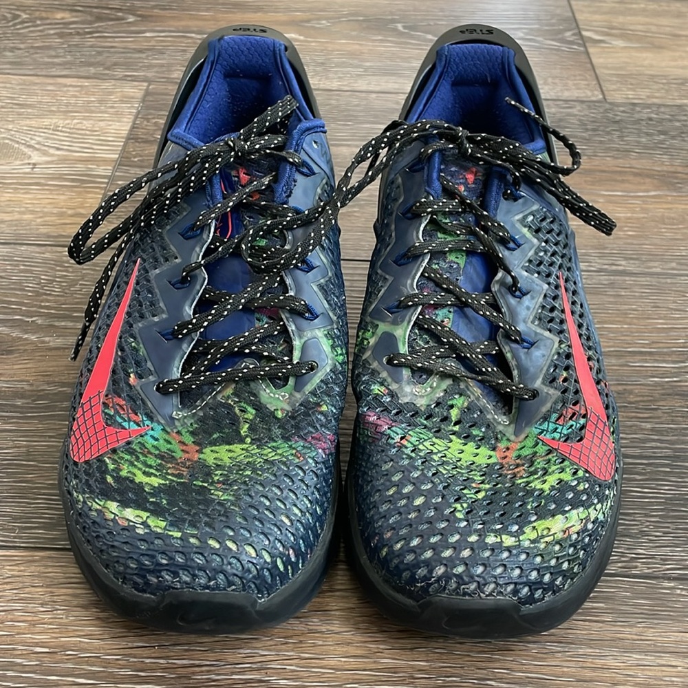 NIKE METCON 6 FLYEASE "I AM NOT A ROBOT" BLUE VOID-CRIMSON SZ 8.5